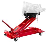 VEVOR Cric de Transmission à Profil Bas Capacité 1 T, Cric de Fosse avec Hauteur de Levage 18,5-70 cm, Roues Pivotantes Flexibles à 360°, Support Boîte de Vitesse pour Garage Atelier Réparation