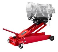 VEVOR Cric de Transmission à Profil Bas Capacité 450 kg, Cric de Fosse avec Hauteur de Levage 16-64 cm, Roues Avant Pivotantes à 360°, Support Boîte de Vitesse pour Garage Atelier Réparation