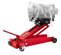 VEVOR Cric de Transmission à Profil Bas Capacité 450 kg, Cric de Fosse avec Hauteur de Levage 16-64 cm, Roues Avant Pivotantes à 360°, Support Boîte de Vitesse pour Garage Atelier Réparation