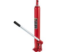 VEVOR Vérin Hydraulique Long pour Grue d'Atelier 4 Tonnes, Cylindre Hydraulique Support Moteur avec Pompe à Simple Piston et Base Plate, Tige Hydraulique pour Chèvre Levage Moteur Entretien, Rouge