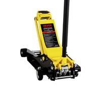 VEVOR Cric Hydraulique Rouleur 4 tonnes, Cric de Plancher à Profil Bas avec Plage de Levage 10-54,5 cm, Pompe de Levage Rapide à Double Piston, pour Lever Camion SUV Entretien Automobile Atelier