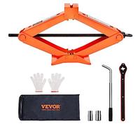 VEVOR Cric Losange 2,5 T de Voiture Plage de Levage 95-435 mm Ciseaux Professionnel en Acier Résistant avec Clé Démonte-Pneu et Sac de Transport pour Changement de Pneus Auto SUV Berline