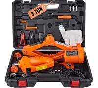 VEVOR Cric Losange 3 T 12 V DC Cric Électrique à Ciseaux Levée 130-370 mm 170-420 mm Cric de Levage avec Clé à Chocs Manivelle Coffret Kit de Réparation Voiture Dépannage Routière SUV Berline Pick-up