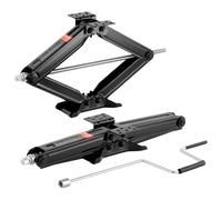 VEVOR Cric Losange Capacité 4082 kg Plage de Levage 103-595 mm, Cric Ciseaux 2PCs, Stabilisateur de Nivellement pour Camping-Car Caravane, avec Manivelle, Douille et Niveaux à Bulle, pour Voyage