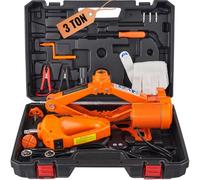 VEVOR Cric Losange Cric Électrique à Ciseau 3 T 12 V Cric de voiture Outil de Réparation Auto, with Impact Wrench Crank Repair Kit Car Road Repair Kit SUV Sedan Pick-up