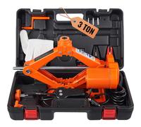 VEVOR Cric électrique pour voiture 3 t/2993,7 kg 12 V, cric à ciseaux électrique à double patin avec télécommande, cric portable pour remplacement de pneus de berline, SUV et camion