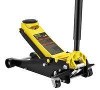 VEVOR Cric Rouleur 3 tonnes, Cric de Plancher Hydraulique à Profil Bas Hauteur de Levage 75-495 mm, en Acier Robuste, avec Pompe de Levage Rapide à Double Piston, pour Lever Camion SUV Atelier