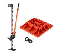VEVOR Cric Tout-Terrain 4x4 Capacité de Charge 3,18 T, Cric à Crémaillère 122 cm avec Base, Hi-Lift Haute Levée avec Plage de Levage de 13-108 cm, Outil pour Véhicules Tout-Terrain Tracteurs Ferme