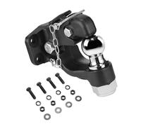 VEVOR Crochet Attelage, Capacité de Remorquage 9070 kg, Boule d'Attelage 5 cm, Convient aux Anneaux de Remorquage 6,35-7,62 cm avec Kit de Montage, Résistant à l'usure, Revêtement en Poudre Noire