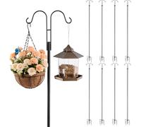 VEVOR Crochet de berger pack de 8, Crochet de berger 273 cm, Double crochet de jardin Lanterne, Crochet de jardin de 1,9 cm d'épaisseur pour suspendre des mangeoires pour colibris, des paniers de plan