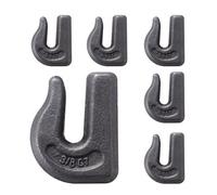 VEVOR Crochet de Godet de Tracteur, 9,52 mm, Crochet à souder Robuste en Acier forgé G70, Lot de 6, Crochet de remorquage soudable Compatible, pour Grue, palan à chaîne, Chariot élévateur, 6803,88 kg