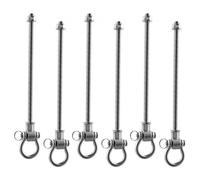 VEVOR Crochets de Balançoire Lot de 6, Charge Max. 386 kg par pièce, Crochets de Suspension pour Hamac, Chaise Suspendue, Yoga Aérien et Sac de Frappe, Roulement Fluide, en Acier Inoxydable, Argent