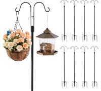 VEVOR Crochets de berger pack de 8, Crochets de berger 156 cm, Crochets de jardin double tige de lanterne, Crochets de jardin de 1,9 cm d'épaisseur pour suspendre des mangeoires pour colibris, des pan