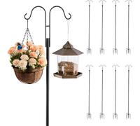 VEVOR Crochets de berger pack de 8, Crochets de berger 2345 mm, Crochets de jardin double tige de lanterne, Crochets de jardin de 1,9 cm d'épaisseur pour suspendre des mangeoires pour colibris, des pa