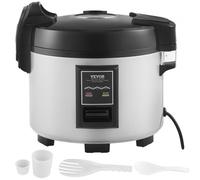 VEVOR Cuiseur à Riz Commercial Pot Antiadhésif 15L 12H Maintien au Chaud Cuisine