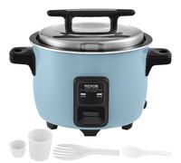VEVOR Cuiseur à Riz Commercial, Auto-cuiseur de Riz 50 Tasses 10 Litres, Grand Pot Intérieur Antiadhésif, Cuisson Rapide, Maintien au Chaud 24 Heures, avec Tasse Doseur et Spatule, pour Restaurant