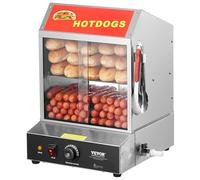 VEVOR Cuiseur à vapeur Hot-Dogs chauffe-petits pains électrique à 2 niveaux 27 L