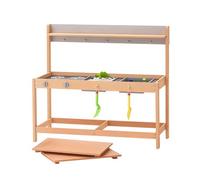 VEVOR Cuisine de Boue pour Enfants, 1000 mm, Ensemble Cuisine en Bois avec Accessoires, Jeu d'épicerie extérieur pour Tout-Petits, Jeu de Simulation pour garçons et Filles, avec cuisinières et évier