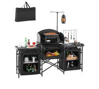 VEVOR Cuisine de camping table de camping portable avec 3 placards de rangement
