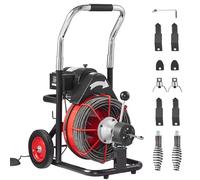 VEVOR D1000 Machine de Nettoyage de Tuyaux, Noir, 30 m x 0,95 cm