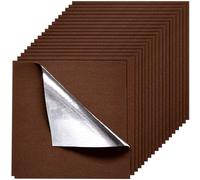 VEVOR Dalle de Moquette Autocollante, 61 x 61 cm, Lot de 20, Couverture 7,4 ㎡, Épaisseur 5 mm, à Poils Ras, Revêtement de Sol Doux Modulaire Carré Résistant pour Salon, Bureau, Chambre, Marron Foncé