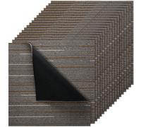 VEVOR Dalle de Moquette Réutilisable, 61 x 61 cm, Lot de 24, Couverture 8,9 ㎡, Épaisseur 6 mm, à Poils Ras, Revêtement de Sol Doux Modulaire et Carré pour Salon, Bureau, Chambre de Séjour, Marron