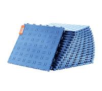 VEVOR Dalles de garage emboîtables, lot de 25, carrelage PP de revêtement de sol garage, 305 x 305 x 13,4 mm, texture double face antidérapante, pour garages, sous-sols, ateliers de réparation, bleu