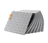 VEVOR Dalles de garage emboîtables, lot de 50, carrelage PP de revêtement de sol garage, 305 x 305 x 13,4 mm, texture double face antidérapante, pour garages, sous-sols, ateliers de réparation, argent