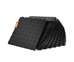 VEVOR Dalles de garage emboîtables, lot de 50, revêtement de sol garage en PP, 305 x 305 x 13,4 mm, texture double face antidérapante, pour protection garages, sous-sols, ateliers de réparation, noir
