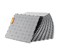 VEVOR Dalles de garage emboîtables, lot de 50, revêtement de sol garage PP, 305 x 305 x 13,4 mm, texture double face antidérapante, pour protection garages, sous-sols, ateliers de réparation, argenté