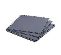 VEVOR Dalles de Garage Emboîtables, Lot de 8, Revêtement de Sol Garage Modulaire 513 x 513 x 5 mm, Tapis Antidérapants PVC pour Garages, Atelier de Réparation, Entrepôt, Local à Outils, Gris Graphite