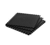 VEVOR Dalles de Garage Emboîtables, Lot de 8, Revêtement de Sol Garage Modulaire 513 x 513 x 5 mm, Tapis Antidérapants en PVC pour Garages, Ateliers de Réparation, Entrepôts et Locaux à Outils, Noir