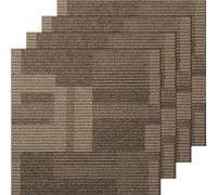 Dalles De Moquette Rembourrage Protege Sols Durs Marron Mixte Salon 61x61cm 24PCS