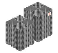 VEVOR Dalles de Sol Clipsables pour Garage, Tapis de Drainage Modulaire en PP, Système d'Emboîtement Antidérapant, pour Piscine, Spa, Terrasse, Jardin, Balcon, Sous-sol, Lot de 55, 310x310 mm, Gris