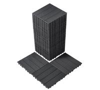 VEVOR Dalles de Terrasse Emboîtables Plastique Lot de 36 300x300 mm Gris Foncé