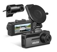 VEVOR Dashcam Voiture Avant et Arrière, 4K et 1080P, Caméra Embarquée Double Canal, avec Carte Mémoire 32 Go, GPS Intégré, Angle 129° et 125°, Écran de 80,8 mm, Enregistrement en Boucle, Mode Parking