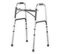 Déambulateur pliable VEVOR, déambulateur pliable à 2 boutons avec hauteur réglable sur 8 positions et poignées robustes, déambulateur léger en aluminium pour personnes âgées et handicapées, jusqu'à 35
