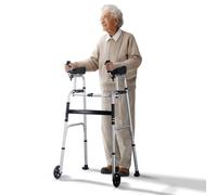 VEVOR Déambulateur pliable coussinets d'accoudoirs roue 127 mm hauteur réglable