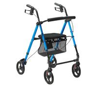 VEVOR Déambulateur pour personnes âgées et adultes, rollator pliable en aluminium léger avec siège et poignée réglables, déambulateur extérieur avec roues tout-terrain de 203 mm, capacité de 136 kg