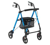 VEVOR Déambulateur pour personnes âgées et adultes, rollator pliable en aluminium léger avec siège et poignée réglables, déambulateur extérieur avec roues tout-terrain de 203 mm, capacité de 136 kg