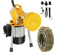 VEVOR Déboucheur Électrique 400W Machine de Nettoyage de Tuyaux de Canalisation 20 m x 16 mm Machine de Débouchage Professionnelle des Tuyaux de Vidange pour Nettoyer les Égouts WC de Haute Pression