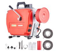 VEVOR XSGDSTJ420W5G5H34V2 Machine de Nettoyage de Tuyaux, Rouge, 6 Coupeurs