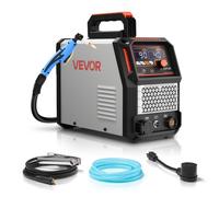 VEVOR Découpeur Plasma, 50 A, Machine de Découpe Plasma 220 V avec Fonction 2T/4T, Onduleur IGBT, Affichage Numérique, Commande Intelligente, Temps PT/PA Réglable pour Réparation à Domicile, Atelier