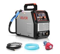 VEVOR Découpeur Plasma, 60 A, Machine de Découpe Plasma à Arc Pilote sans Contact Triphasée 400 V, avec Fonction 2T/4T, Onduleur IGBT, Affichage Numérique, Temps PT/PA Réglables, pour Usage Industriel