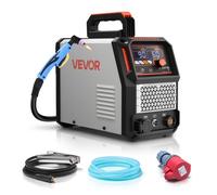 VEVOR Découpeur Plasma, 60 A, Machine de Découpe Plasma Triphasée 400 V, avec Fonction 2T/4T, Onduleur IGBT, Affichage Numérique, Commande Intelligente, Temps PT/PA Réglables, pour Usage Industriel