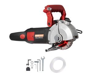 VEVOR Découpeuse de Cannelure de Mur Rainure Profondeur 34 mm Machine de Découpe de Rainures Murales 4800 W 220 V Découpeuse Électrique de Cannelure de Chasseur Rainureuse Béton 5 pièces Lames