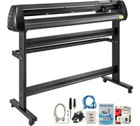 VEVOR Découpeuse de vinyle 135 cm Max. Alimentation en papier Découpeuse de vinyle, imprimante manuelle de vinyle Découpeuse avec support au sol Découpeuse de vinyle Force réglable Vitesse de rotation