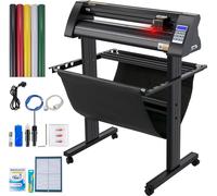 VEVOR Découpeuse de vinyle 870 mm Découpeuse de film Puissance 95 W Tension AC 85-264 V, machine à tracer semi-automatique avec support, logiciel Signmaster, alliage d'aluminium, ARM, DMPL / HPGL, Win