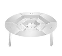 VEVOR Diffuseur de chaleur pour brasero, φ685x254 mm Protection thermique pour feu de camp rond pour brasero à bois, diffuseur de chaleur en acier inoxydable 304, couvercle de brûleur amovible, access