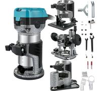 VEVOR Défonceuse Fraiseuse de chant Trimmer Fraiseuse 710W avec kit d'accessoires pour Makita